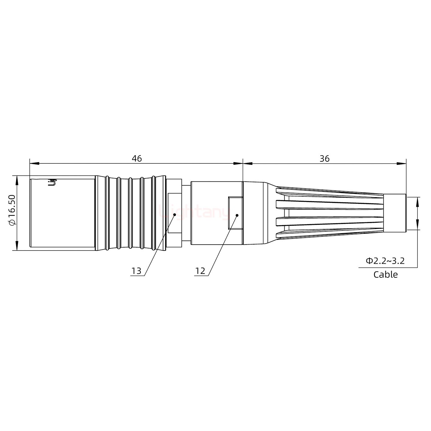 PHG.2B.008.CLLM31Z推拉自鎖帶護(hù)套浮動插座