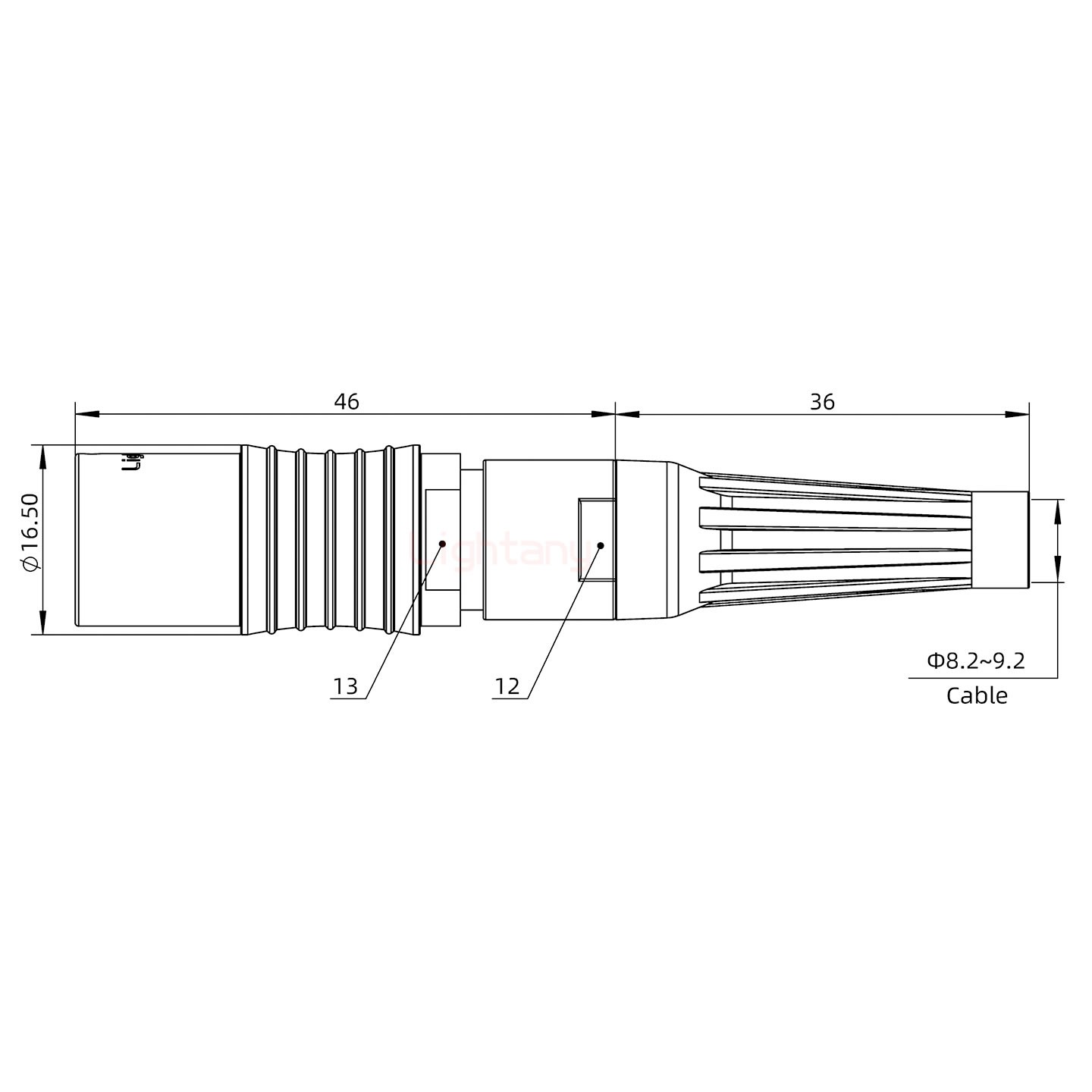 PHG.2B.014.CLLD92Z推拉自鎖帶護(hù)套浮動插座