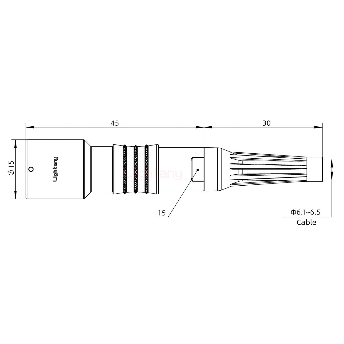 PHG.1K.002.CLAC65Z推拉自鎖帶護(hù)套浮動插座