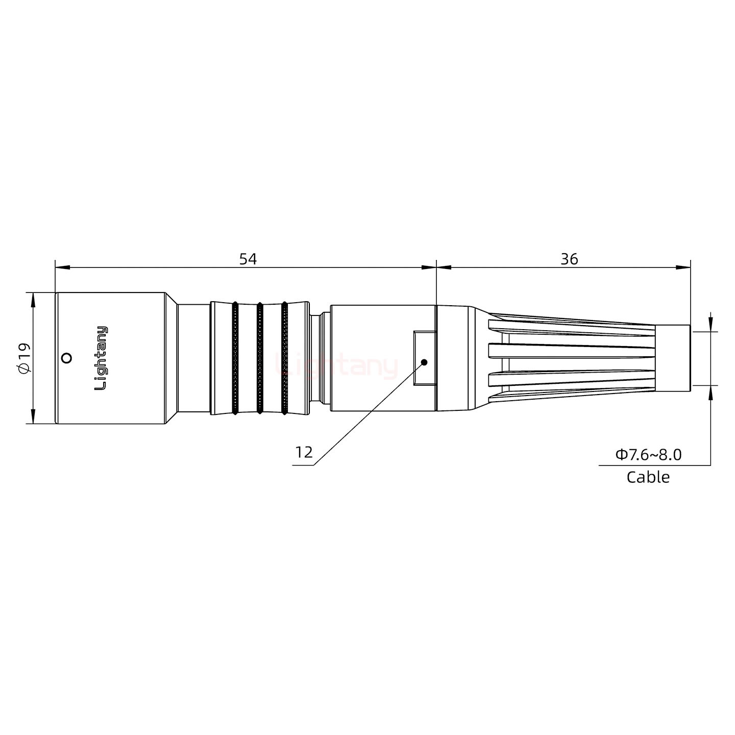 PHG.2K.018.CLLC80Z推拉自鎖帶護套浮動插座