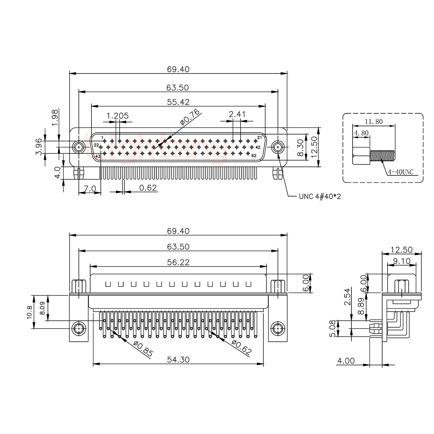 HDR62 公 彎插板8.89 金屬支架10.8 鎖螺絲 車(chē)針