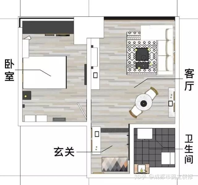二手房改建，40平米一室一廳公寓改造（附改造前后對(duì)比圖）
