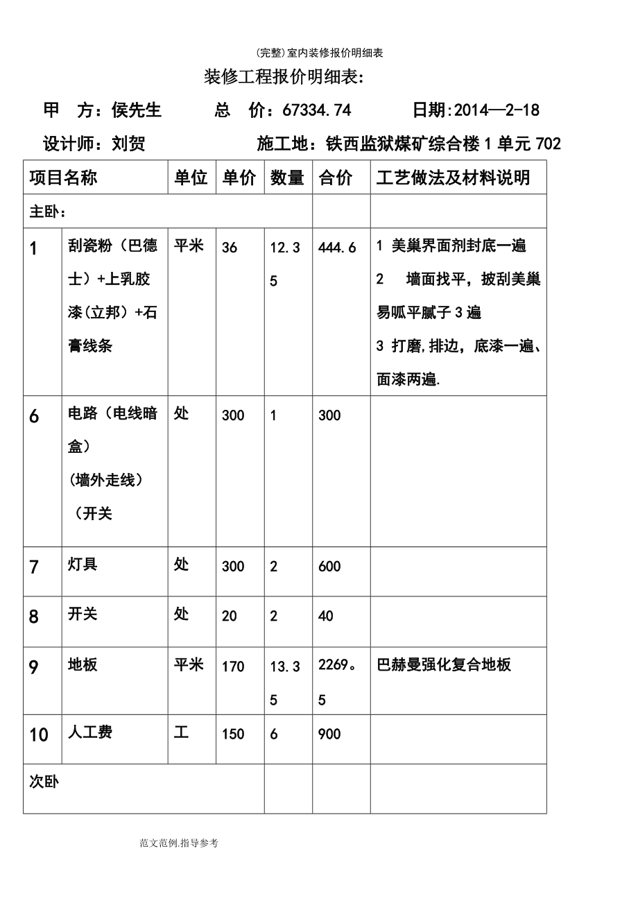 企業(yè)產(chǎn)品標(biāo)準(zhǔn)審查單(會議紀要)范本_裝修套餐報價范本_裝修報價單范本