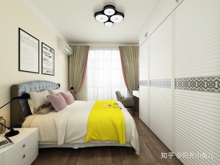 90㎡兩室一廳裝修樣板房！婚房裝修效果圖！昏暗的頂樓能裝這么好看？神奇